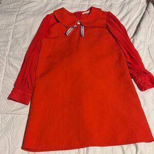 SHEIN Bright Red Kids Casual Dress